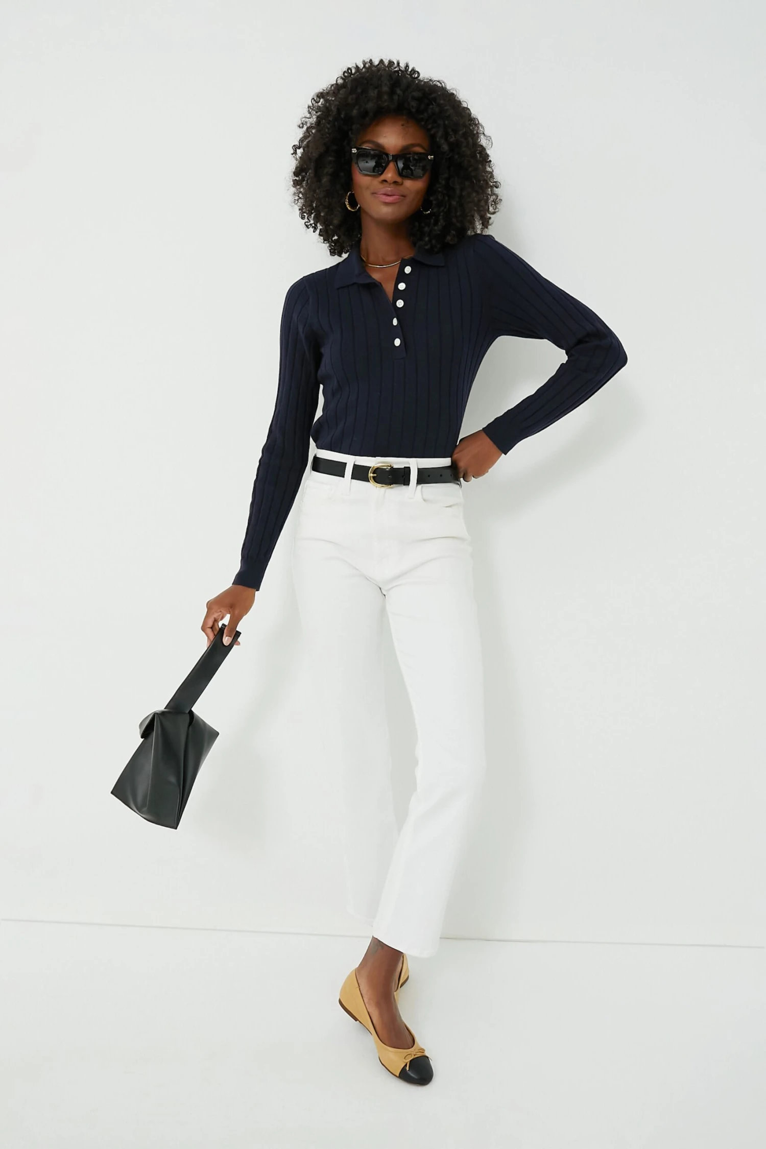 Navy Amanda Polo 2 Navy Amanda Polo - Image 2