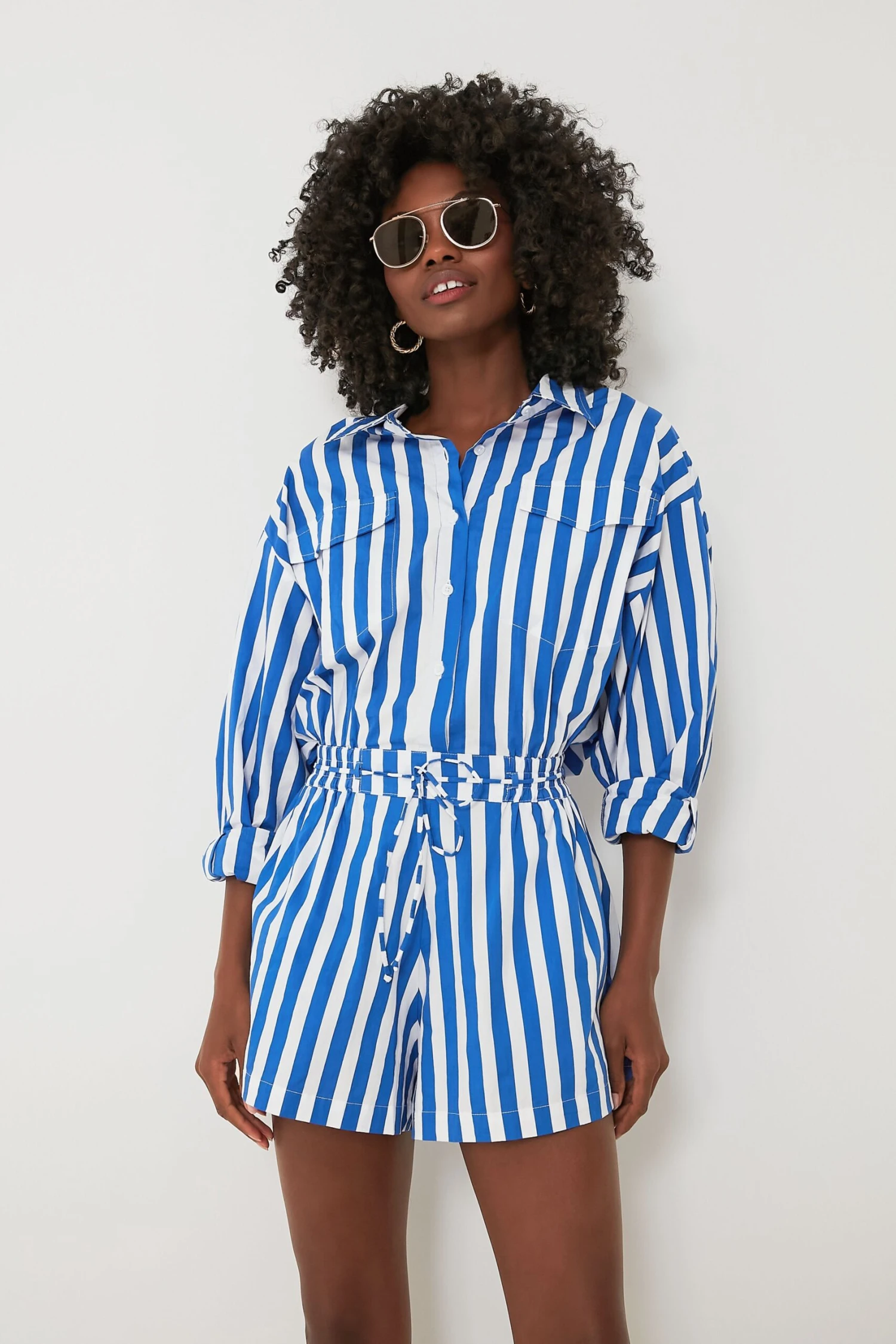 Bayou Stripe Cobalt Isole Playsuit 2 Bayou Stripe Cobalt Isole Playsuit - Image 2