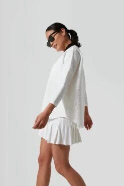 White Fleur Ally Swing Sweatshirt -Outfit And Shoe Sales Store e2j6GQlUDpjQjRRqnCTKGEp92AOW141R 1