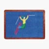 Ski Tricks Needlepoint Credit Card Wallet