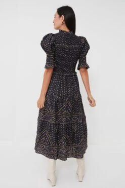 Blue Delphine Pucker Cotton Puff Sleeve Smocked Dress -Outfit And Shoe Sales Store ebrN8EHl6MVkwqMzXSDaYxBw5iZcWl0m 1