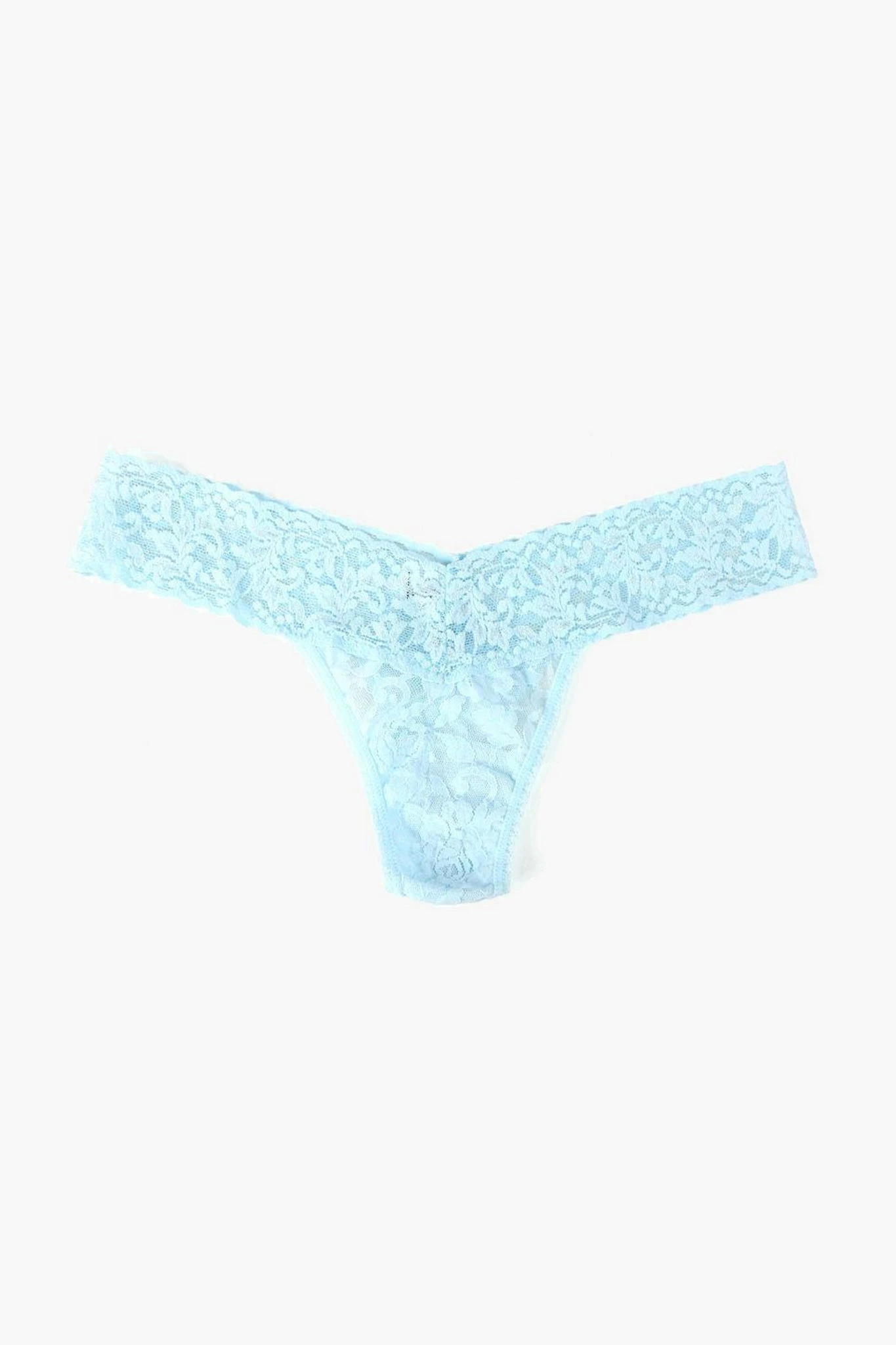 HANKY PANKY Celeste Blue Signature Low Rise Thong 1 HANKY PANKY Celeste Blue Signature Low Rise Thong