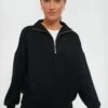 Varley Black Hawley Half Zip Sweater