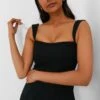 Black Simona Panelled Top
