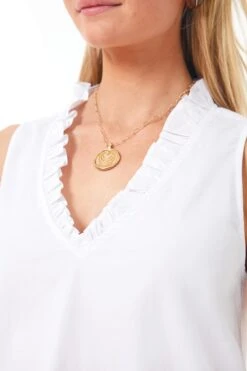 White Veronica Top -Outfit And Shoe Sales Store f5zuf0IpSK4bERjHNEnt7cQog3D3wzkN 1