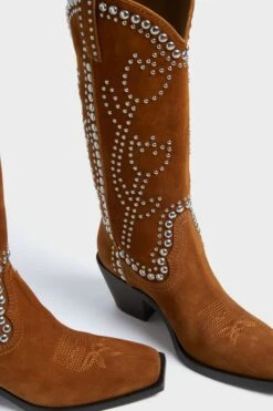 Loeffler Randall Cacao Suede With Silver Studs Wilder Boots -Outfit And Shoe Sales Store fOwhKGKfFGGGkirXxyt0gkMGnpzkrIa8 1