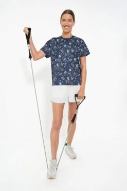 Navy Wildflower Short Sleeve Ryan Boyfriend Tee -Outfit And Shoe Sales Store fzLf0WPM65rHUwbrjQnLqL1tdt3gUfbB 1