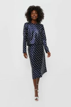 Baum Und Pferdgarten Navy Dotted Sequence Jily Skirt -Outfit And Shoe Sales Store gB0aWBsABxz30g8FQ5wLbcIsbP2gO9hF 1