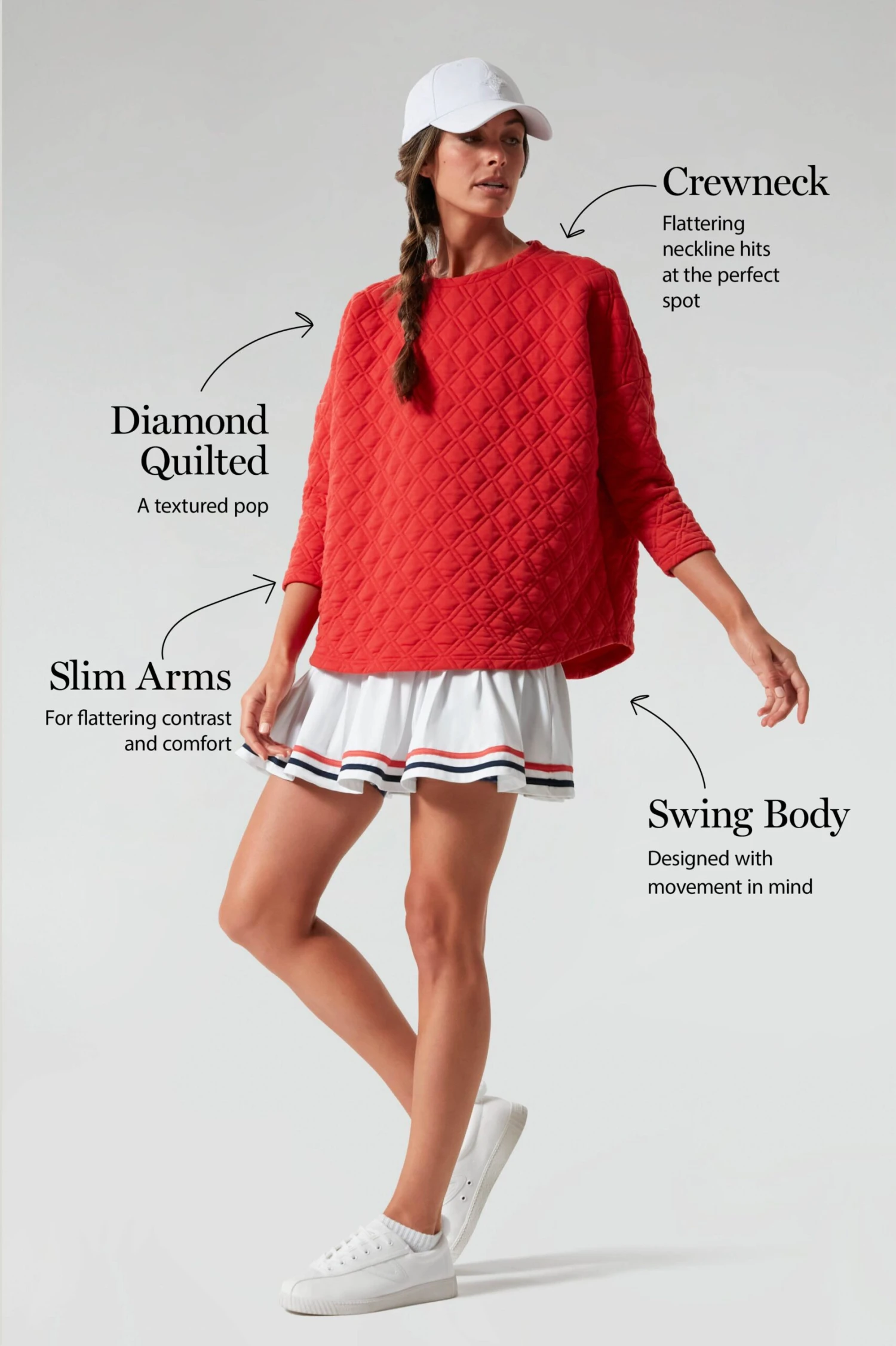 Red Ally Swing Sweatshirt 3 Red Ally Swing Sweatshirt - Image 3