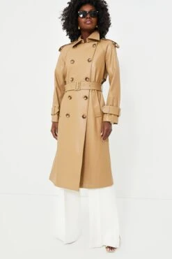 Veronica Beard Khaki Conneley Dickey Trench Coat