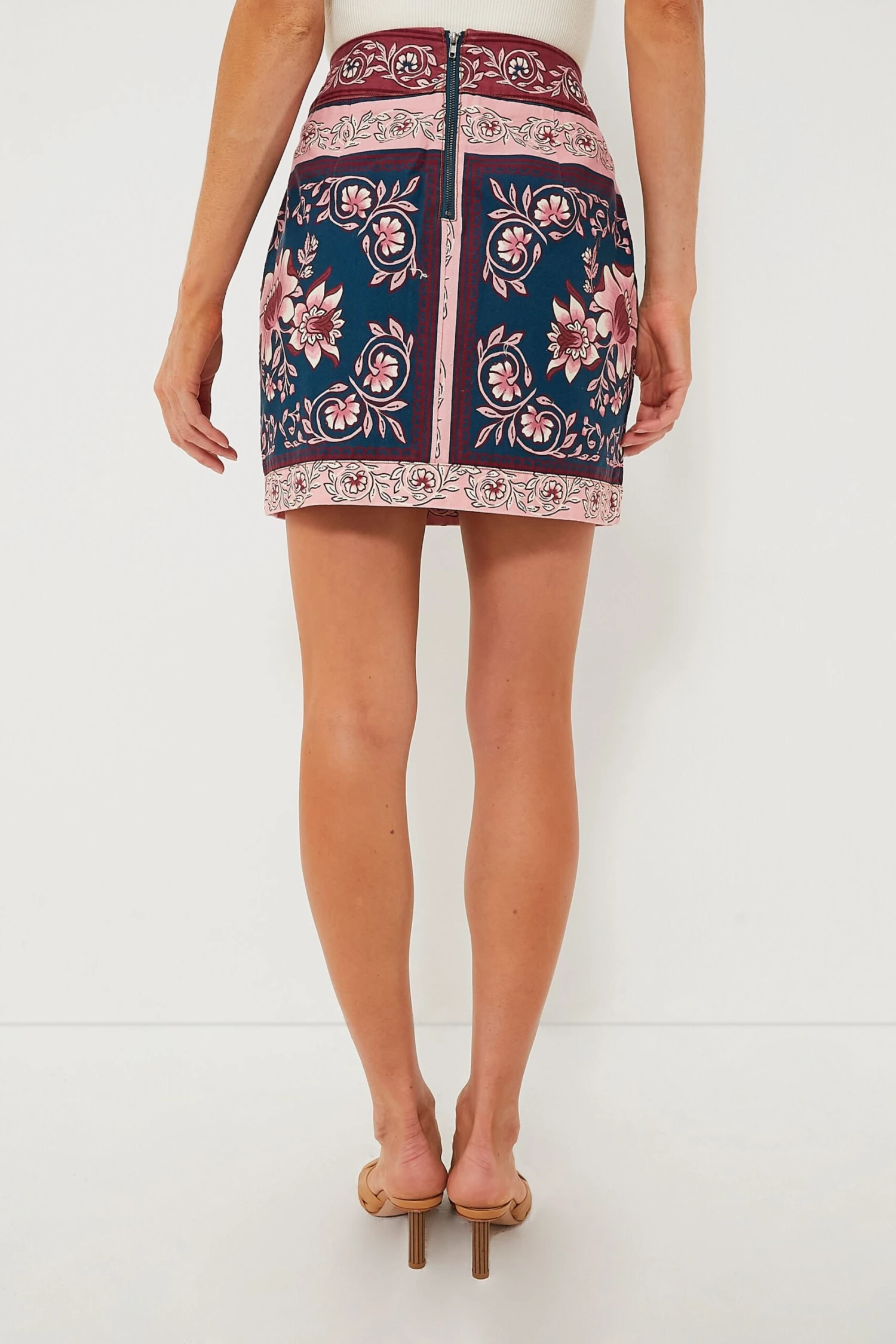 Farm Rio Teal Ainika Charm Overlapped Mini Skirt 4 Farm Rio Teal Ainika Charm Overlapped Mini Skirt - Image 4