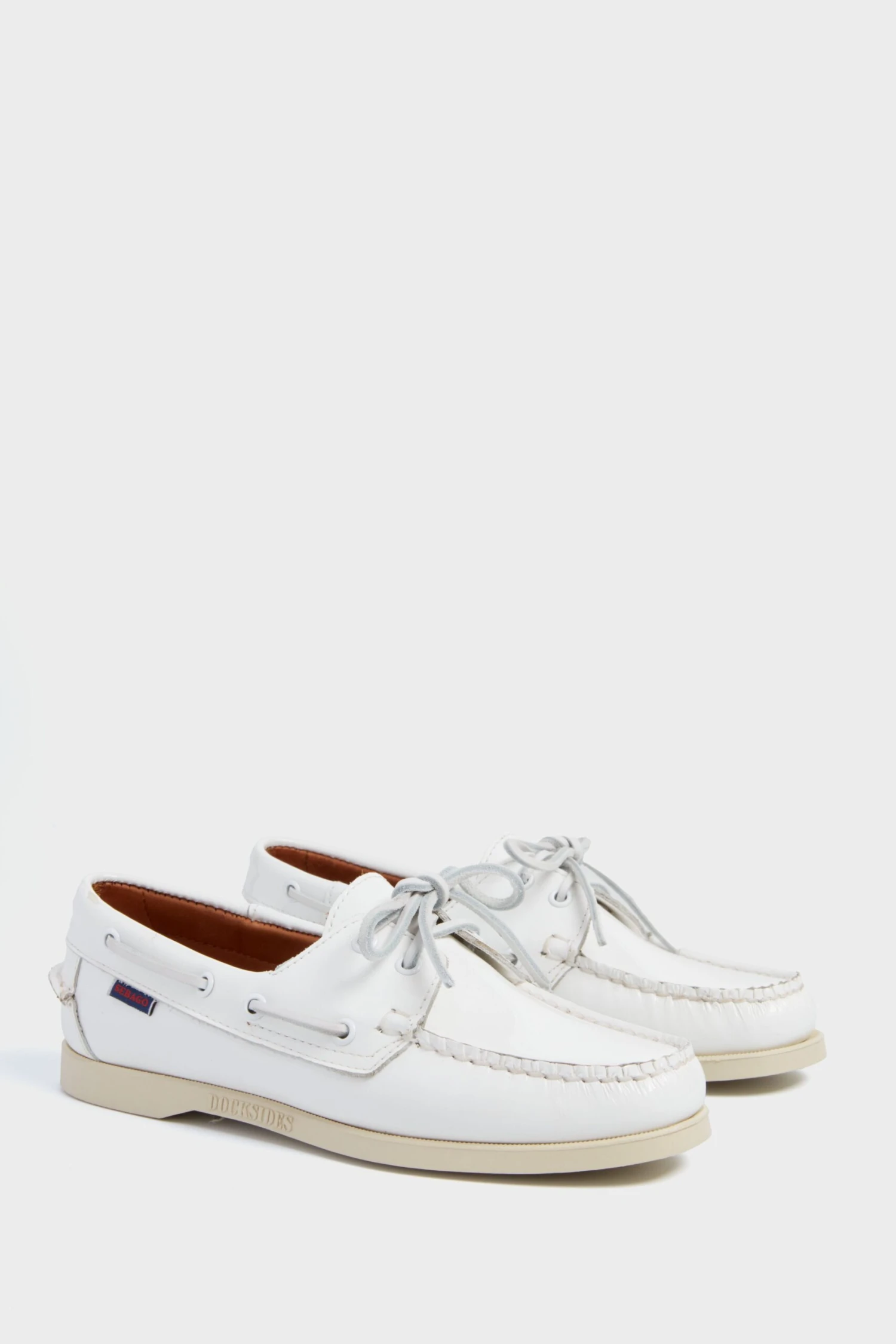 Sebago White Portland Patent Leather Docksides 2 Sebago White Portland Patent Leather Docksides - Image 2