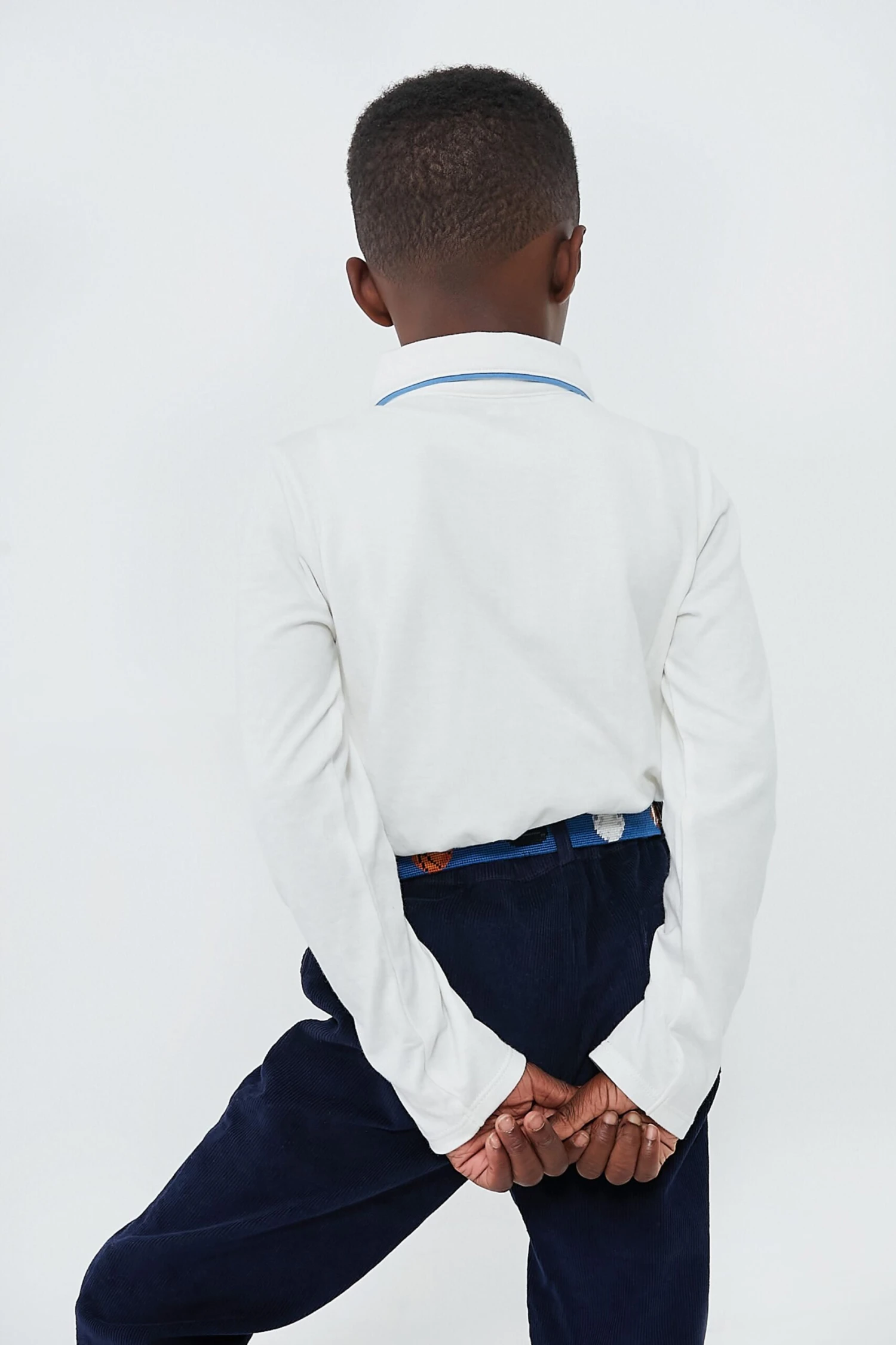 Blue Piping Parker Long Sleeve Polo 5 Blue Piping Parker Long Sleeve Polo - Image 5