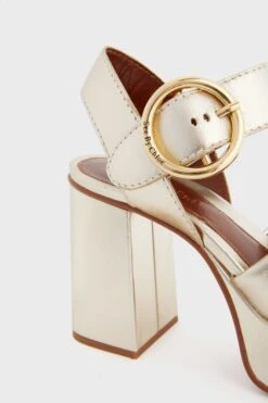 See By Chloé Light Gold Lyna Heels -Outfit And Shoe Sales Store hJC2zckXsGTdAdr3MqIv7p4knnso5DBt 1