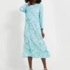 Blue Abstract Hattie Midi Dress