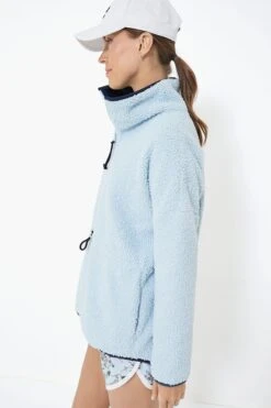 Light Blue Cinched Teddy Natalie Quarter Zip -Outfit And Shoe Sales Store hn33CsjnXzqWkSQzSKmbtKuzEYmDoK2e 1