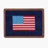 American Flag Needlepoint Credit Card Wallet