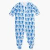 Infant Blue Monkey Footie Pajamas