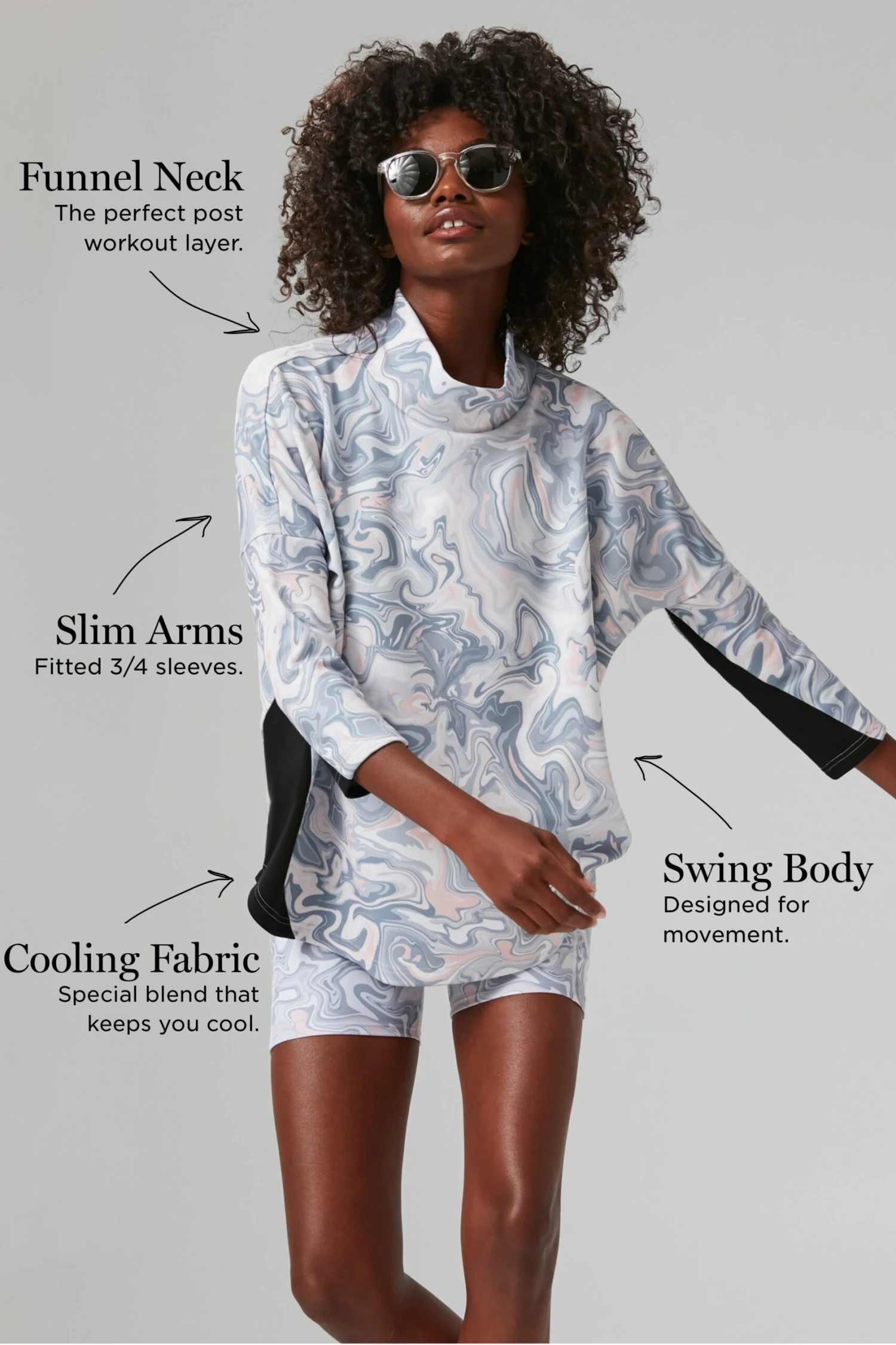 Hazy Marble Ally Swing Sweatshirt 3 Hazy Marble Ally Swing Sweatshirt - Image 3