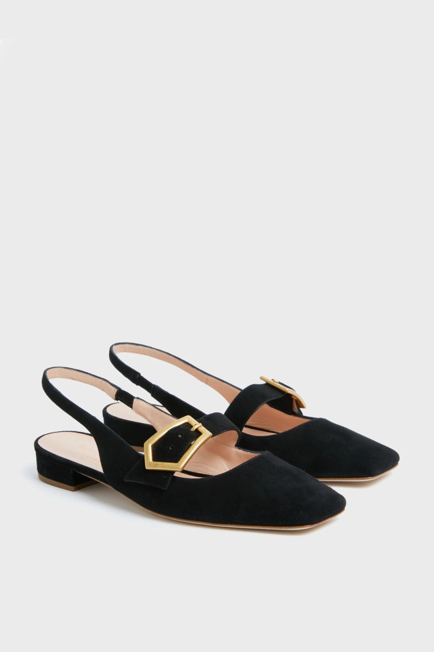 Black Suede Mandolin Flats 2 Black Suede Mandolin Flats - Image 2