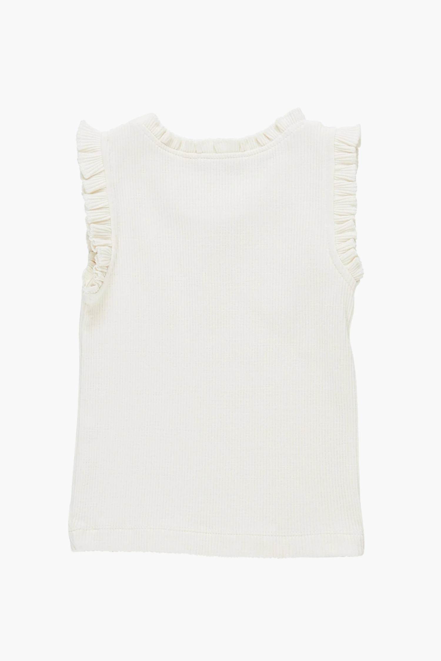 Gardenia White Organic Ruffle Rib Tank 2 Gardenia White Organic Ruffle Rib Tank - Image 2