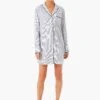 Navy French Ticking Nightshirt