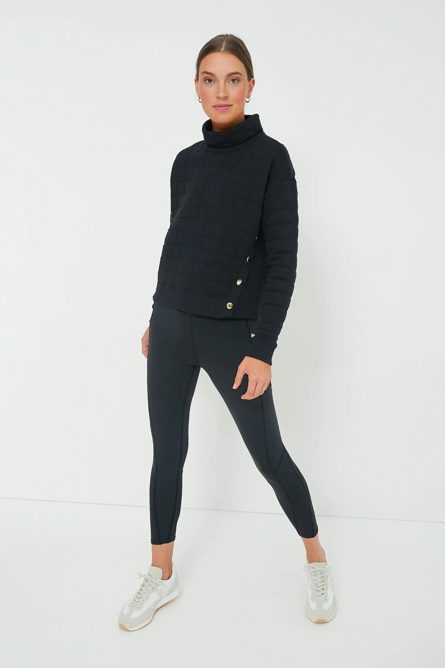 Black Quilted Wright Funnel Neck 2 Black Quilted Wright Funnel Neck - Image 2