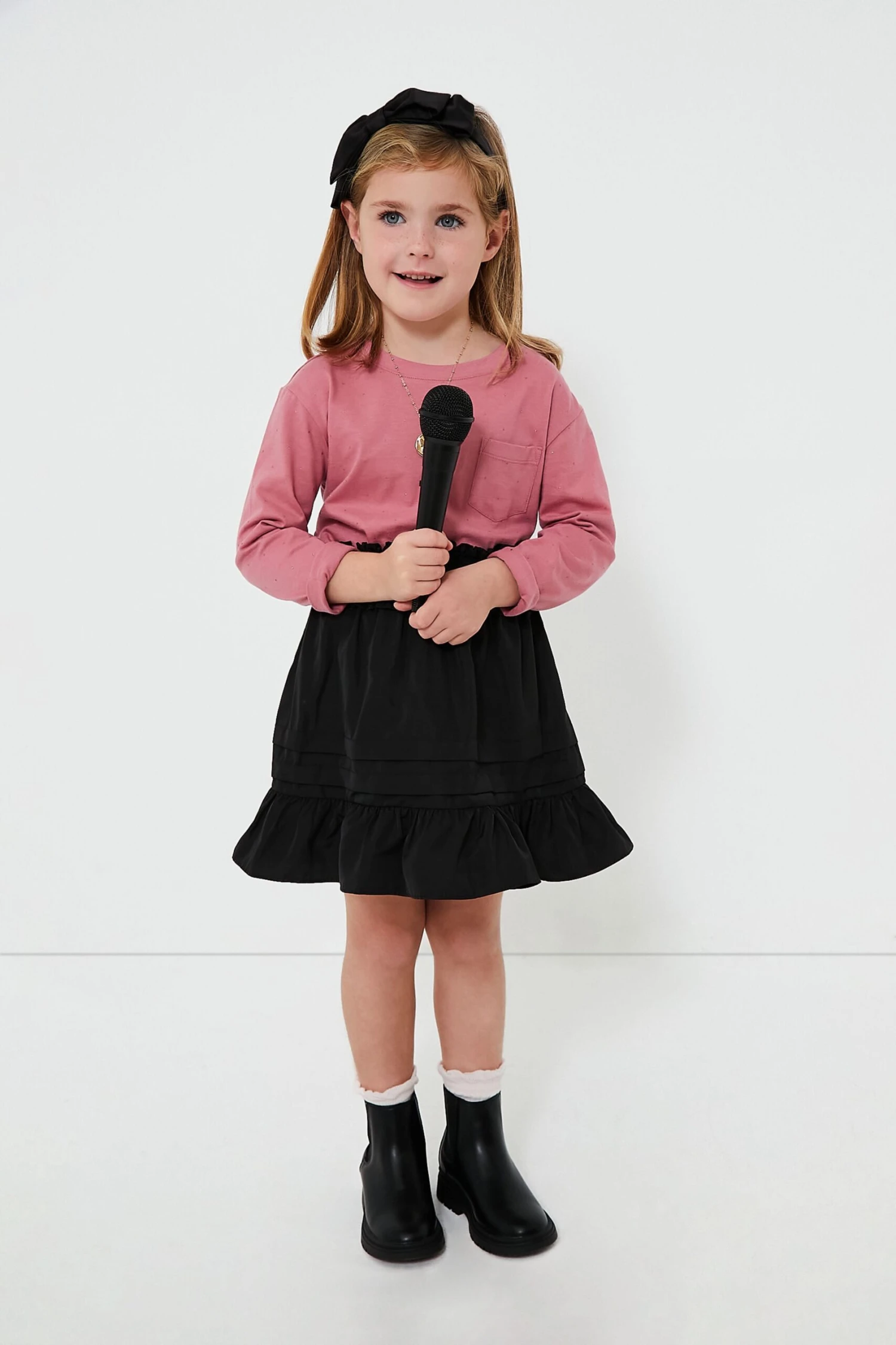 Black Diana Taffeta Smocked Skirt 2 Black Diana Taffeta Smocked Skirt - Image 2