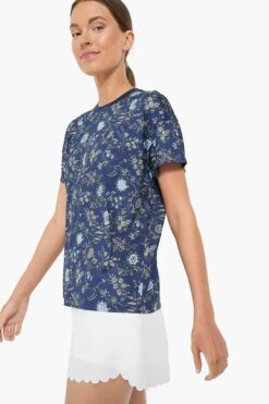 Navy Wildflower Short Sleeve Ryan Boyfriend Tee -Outfit And Shoe Sales Store jNiiJAUz3sKX4c218VOOQ5ZvrEjXwhti 1