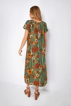 Green Sunflower Stripe Print Moss Sienna Midi Dress -Outfit And Shoe Sales Store jc0Alx0O1Qf983RWaMxIYNyXX9ctnx4k 1