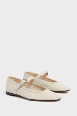 Ecru Leather Ballet Mary Janes -Outfit And Shoe Sales Store jda6gfM2glMLV6of7trkKTSGP15E2tg8 1