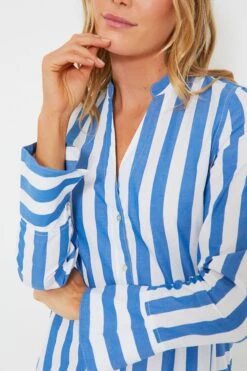 Aegean Stripe Jude Shirt Dress -Outfit And Shoe Sales Store ju7KebCIAdtkcq2aHmvO3BMB7eh1Ep5K 1