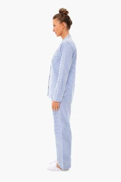 French Blue Seersucker Pajama Set -Outfit And Shoe Sales Store kFDhUoZjyh934tSWs3MAQ8HET6NGyBwv 1
