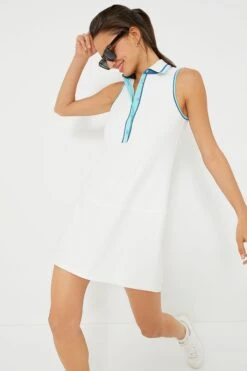 Lisbon Piped Sterling Tennis Dress