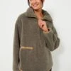 Olive Rhodes Shearling Quarter Zip