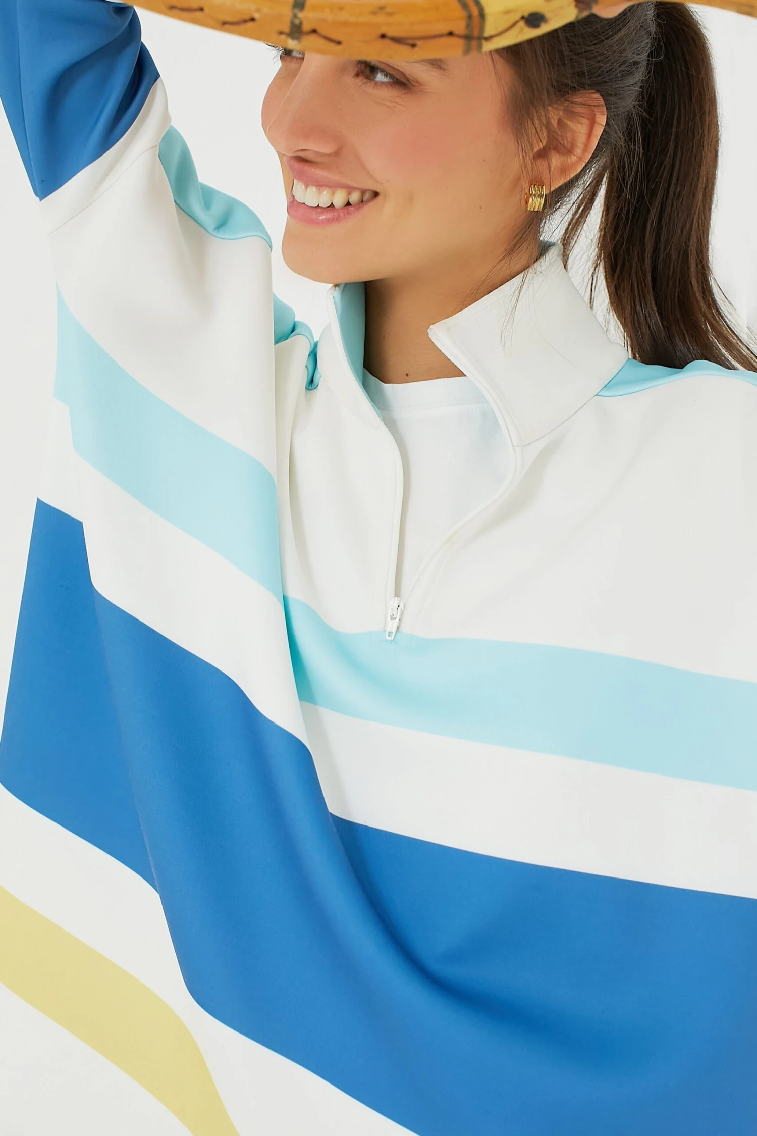 Lisbon Stripe Martina Quarter Zip 5 Lisbon Stripe Martina Quarter Zip - Image 5