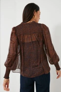 Navy Brown Floral Prado Top -Outfit And Shoe Sales Store kooh4gEZNaPwX6VgXymp1YY18mqsJbpJ 1