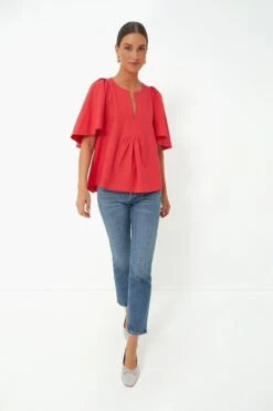 Red Finley Flutter Sleeve Top 11 Red Finley Flutter Sleeve Top -Outfit And Shoe Sales Store ks2Sg2tmvSW1PGIIRoUEv8J6d727hlmM 1