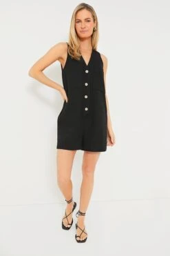 Black Textured Myla Romper 11 Black Textured Myla Romper -Outfit And Shoe Sales Store kuxL6SgKp2Khy5jxoxxNuvc6JW9ausoV 1