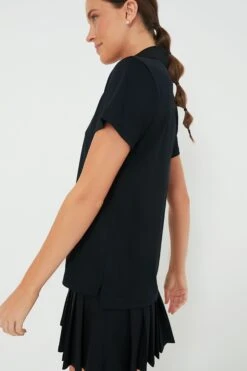 Black Short Sleeve Caroline Polo -Outfit And Shoe Sales Store kvkFwAnIFhSVmTWEVyMTiNROUZ5H1X8J 1