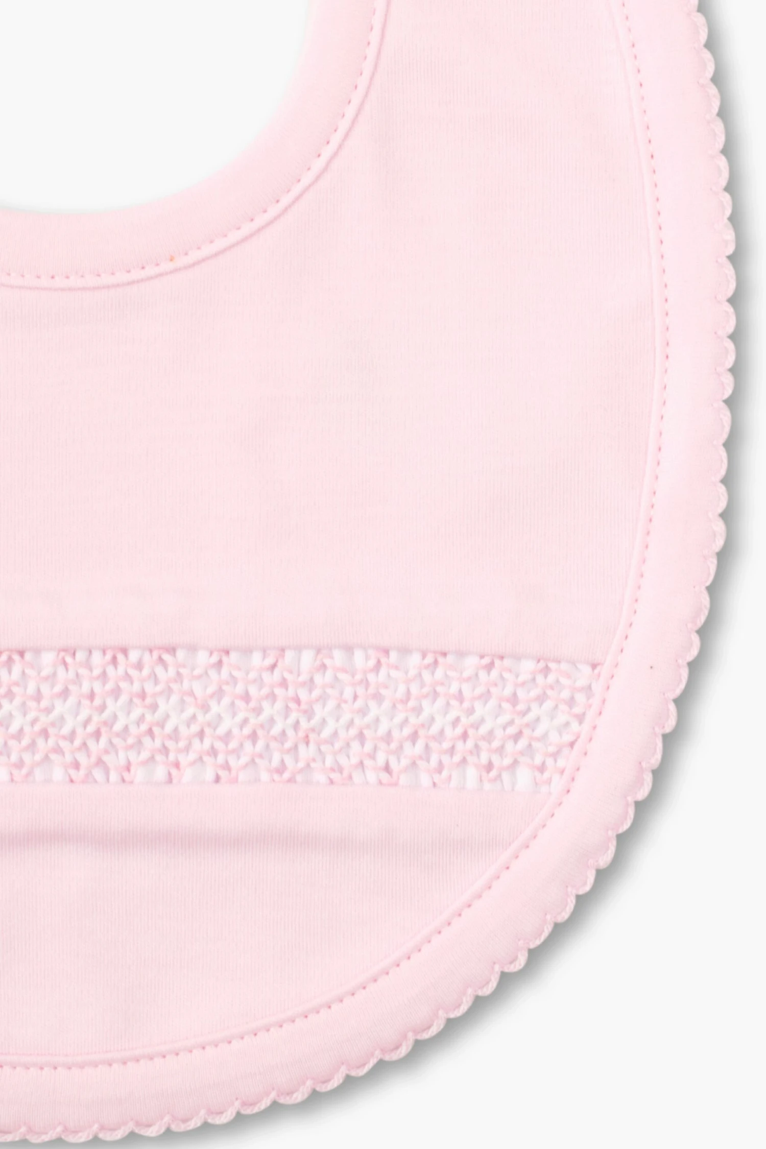 Pink Hand Smocked Bib 2 Pink Hand Smocked Bib - Image 2