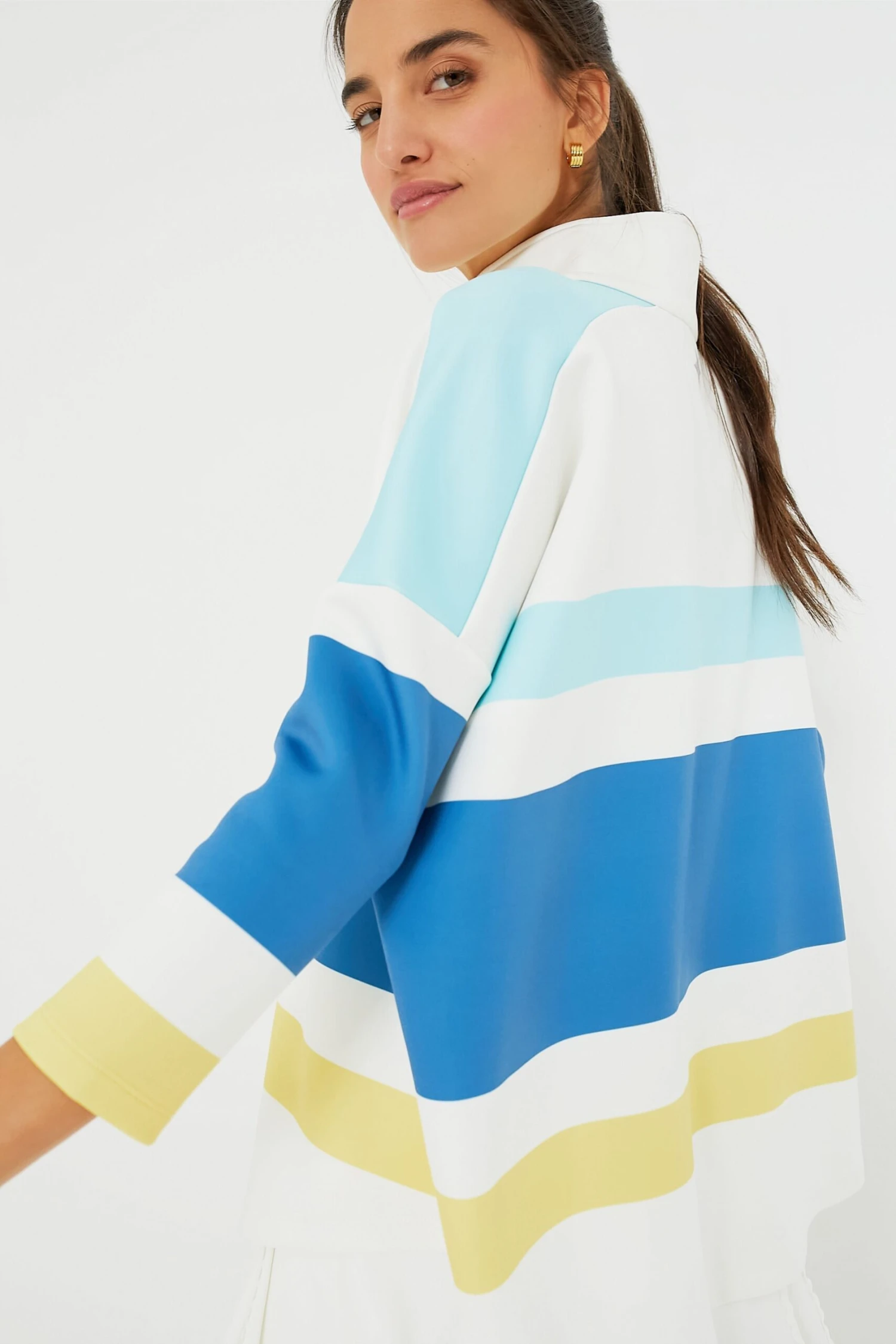 Lisbon Stripe Martina Quarter Zip 4 Lisbon Stripe Martina Quarter Zip - Image 4