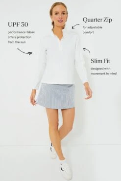 White Carver Quarter Zip Tee -Outfit And Shoe Sales Store mBKZLQgGoN6uNcjcoK5NlPG8TU1hK2AT 1