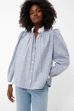Blue Chambray Striped Annabel Shirt -Outfit And Shoe Sales Store mXqiJBrE0ce1Hx734xNSHvcCfRYP0466 1