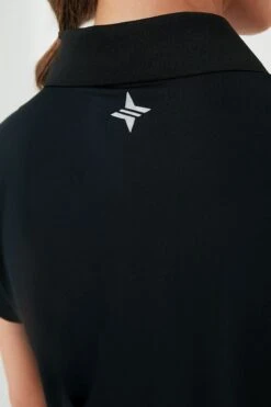 Black Short Sleeve Caroline Polo -Outfit And Shoe Sales Store miSRCvJLG8nVpdnAPtbHLpM8YUhjIZ6B 1