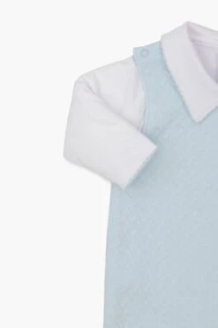 Blue And White Jacquard Overall Set -Outfit And Shoe Sales Store mmlVCcWcu9Y1RsAvF6OUpeNI9a8brB2u 1