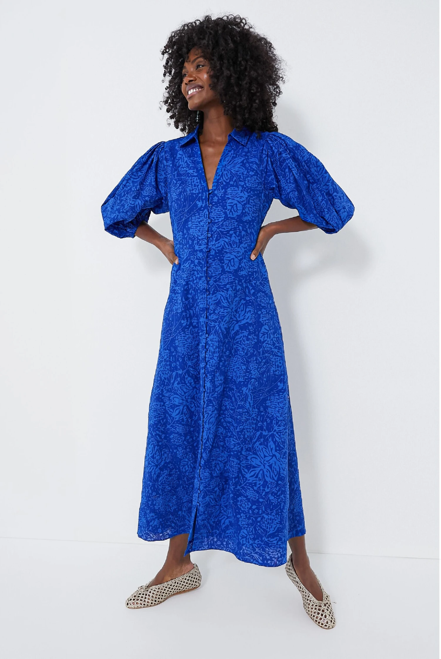 Royal Blue Button Front Brady Maxi Dress 1 Royal Blue Button Front Brady Maxi Dress