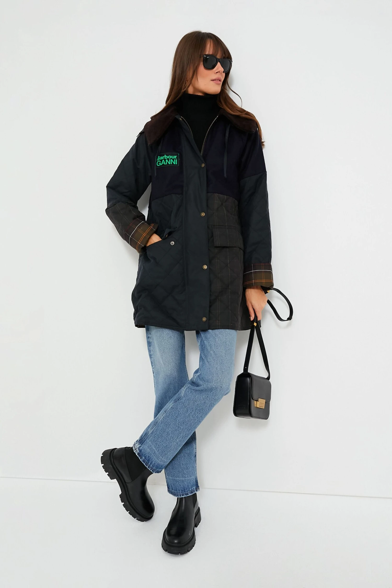 Navy Classic Barbour Ganni Burghley Jacket 8 Navy Classic Barbour Ganni Burghley Jacket - Image 8