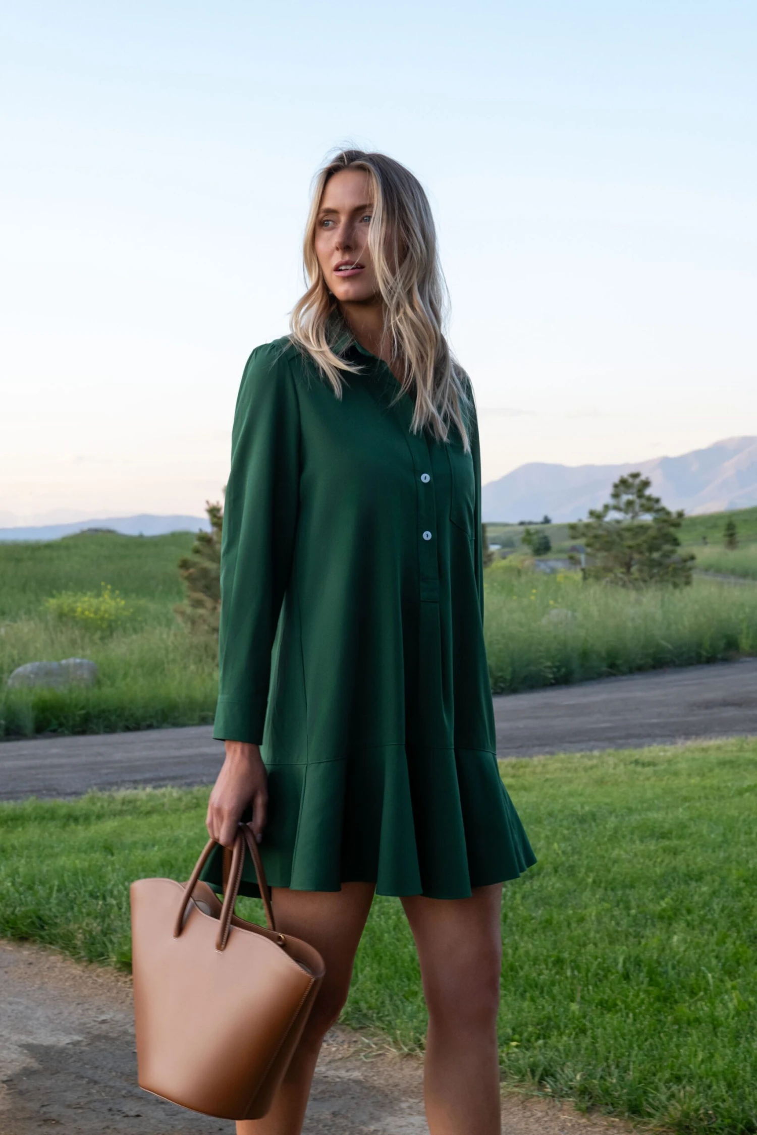 Hunter Green Crepe Callahan Dress 8 Hunter Green Crepe Callahan Dress - Image 8