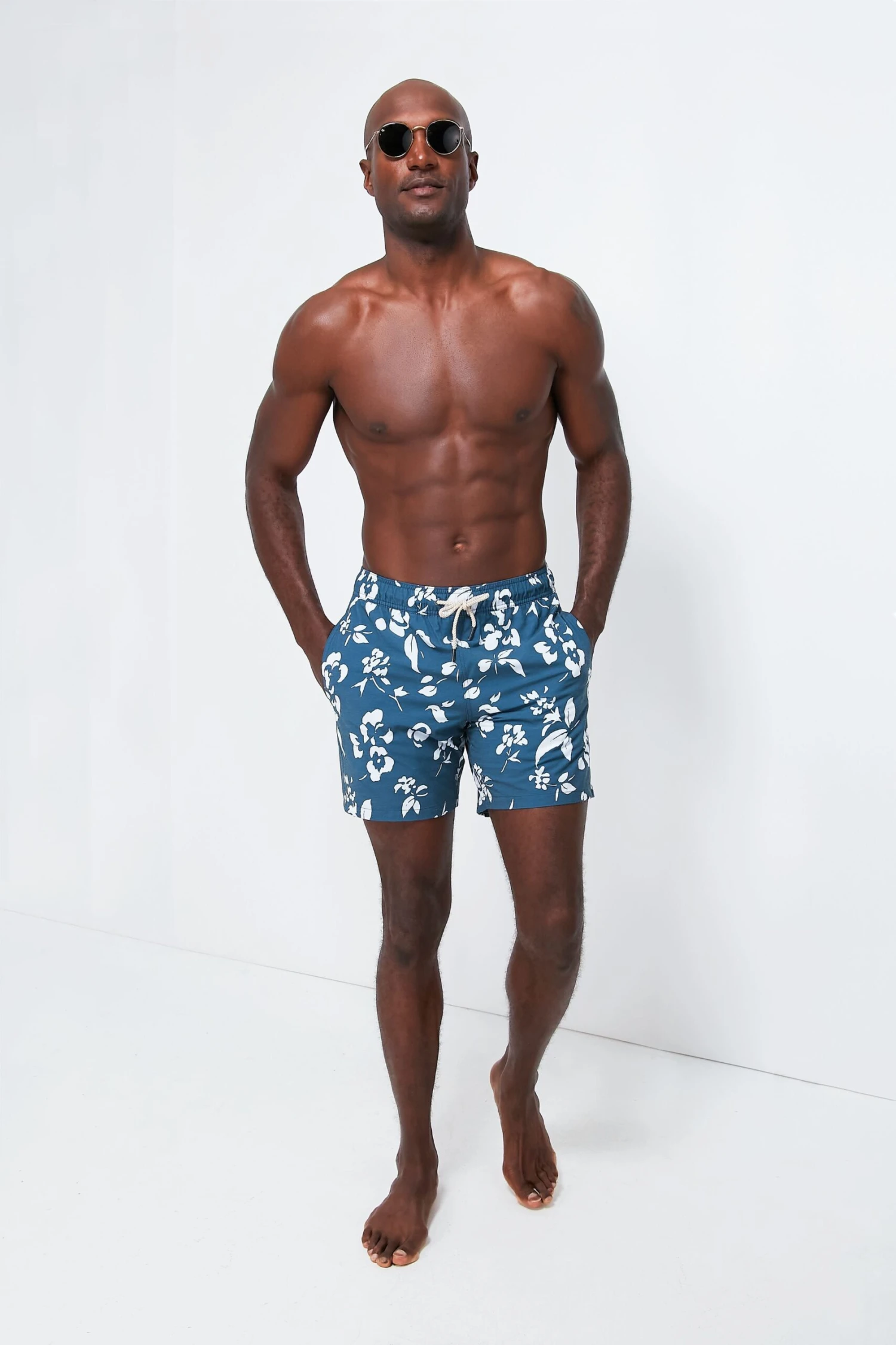 Navy Floral Bayberry Trunks 6 Navy Floral Bayberry Trunks - Image 6